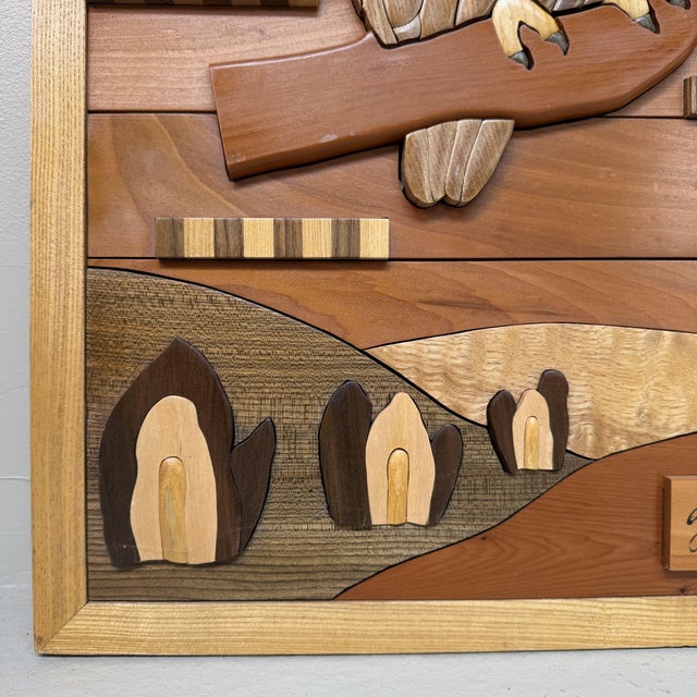 Japanese Wooden Owl Wall Decoration from Y. Hayashi, 2000 For Sale - Image 4 of 10