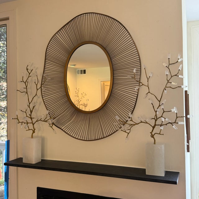 Brass Arteriors Oval Olympia Mirror For Sale - Image 8 of 10