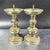 Metal Pair of Vintage Bronze Candlesticks, Traditional Pricket Candle Holders, Chinoiserie Altar Decor For Sale - Image 7 of 10
