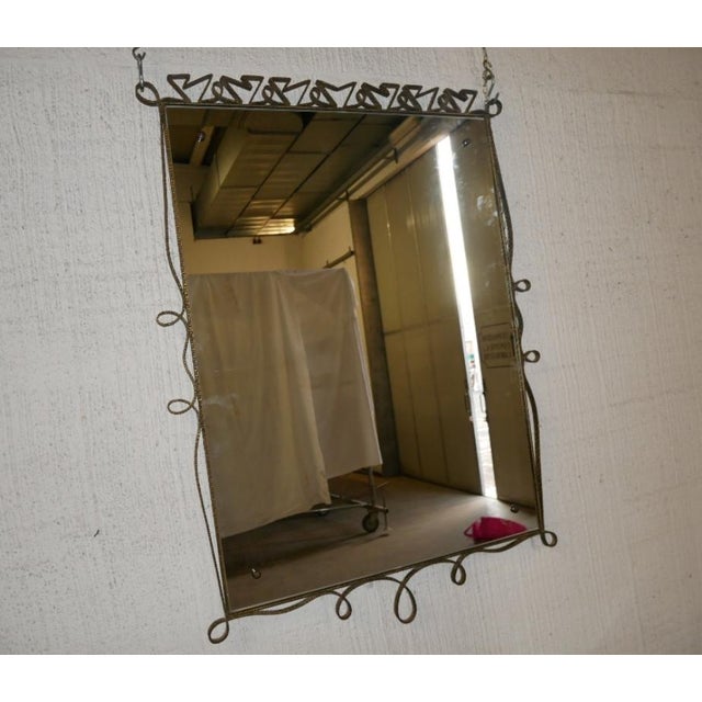Italian Modernist Metal Mirror by Pier Luigi Colli, 1940s For Sale - Image 6 of 18
