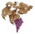 18 Karat Gold Grapevine Brooch With 2 Carat Rubies and .45 Carat Diamonds For Sale