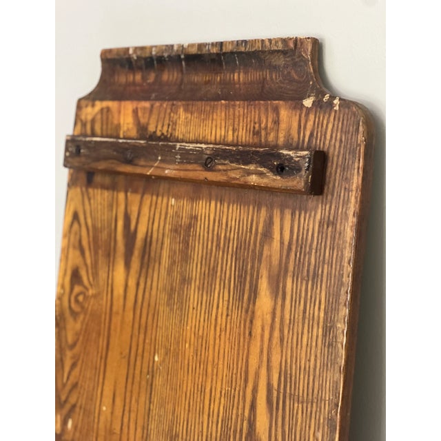 19th Century Primitive Large Hand-Crafted Solid Oak Drain Board For Sale - Image 11 of 12