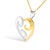 Contemporary 10K Yellow Gold Over .925 Sterling Silver Open Heart with Swirls 18" Box Chain Pendant Necklace For Sale - Image 3 of 5