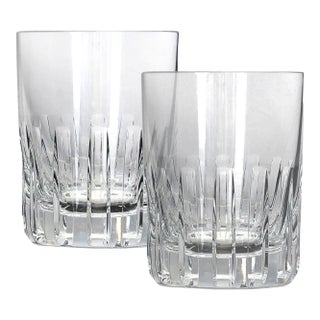 Baccarat Rotary Old Fashioned Glasses, Pair For Sale