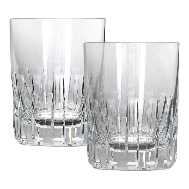 Baccarat Rotary Old Fashioned Glasses, Pair For Sale