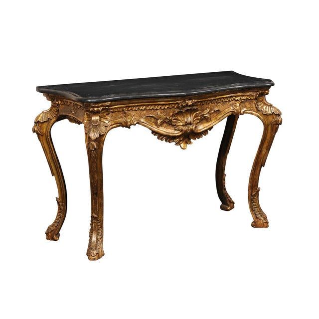 Italian Rococo Marble Top Console, 19th C. For Sale - Image 10 of 13