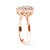 Haus of Brilliance 10K Rose Gold 3/8 Cttw Round-Cut Diamond Pear Promise Ring - Size 7 For Sale - Image 4 of 7