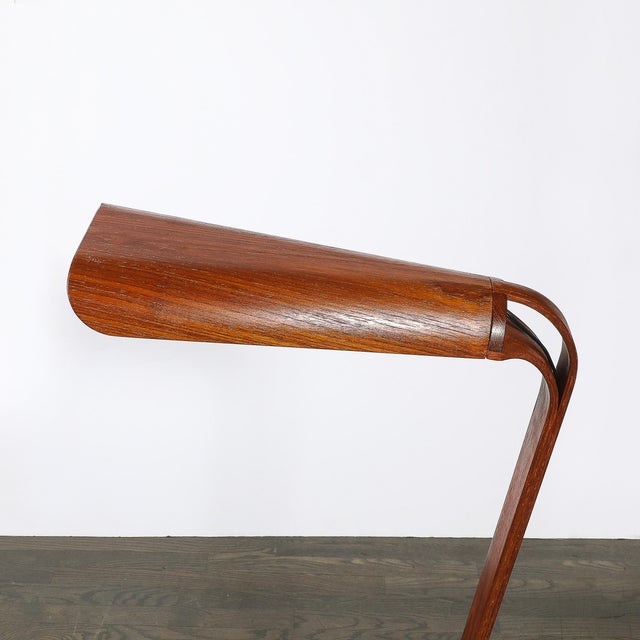 Mid-Century Modernist Teak Bentwood Sculptural Floor Lamp With Diffuser For Sale - Image 15 of 18