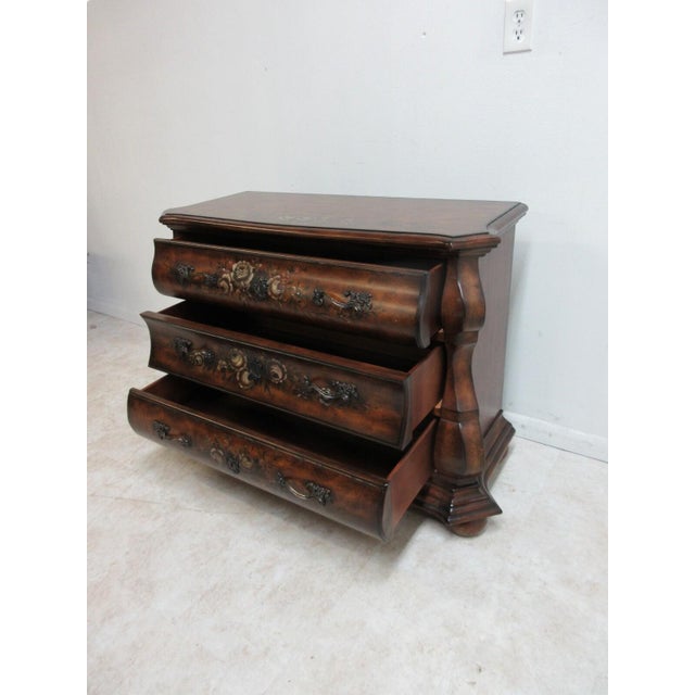 1990s Ethan Allen Tuscany Serpentine French Paint Decorated Commode Dresser Chest For Sale - Image 10 of 12