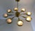 Italian Art Deco Murano Glass & Brass Ceiling Lamp For Sale - Image 15 of 17