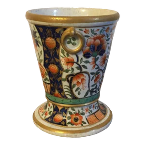 Antique Early 19th Century Coalport Imari Porcelain Cachepot, Jardiniere or Flower Pot Vase
