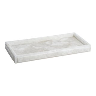 Cremona Alabaster Vanity Tray, Large For Sale