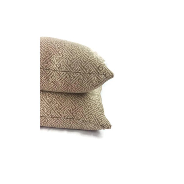 Not Yet Made - Made To Order Kravet Smart Tan & Cream Fretwork Pillow Cover For Sale - Image 5 of 6