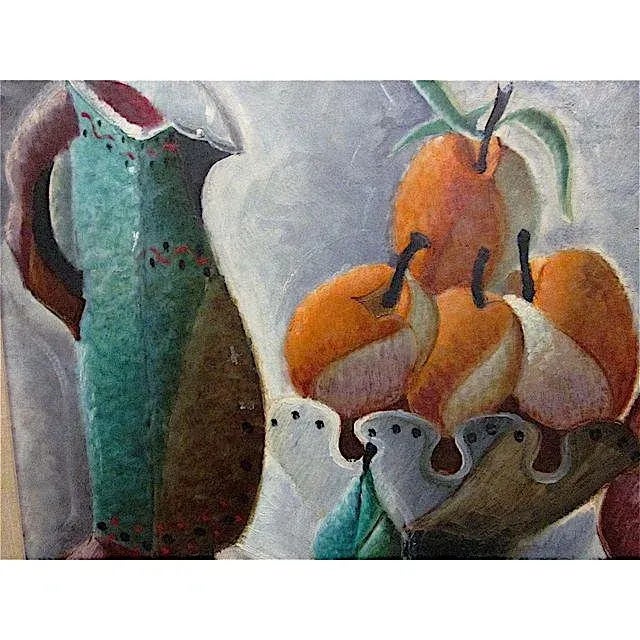 1950s Original Signed/Dated '52 Vintage Mid 20th C. Oil On Canvas By Listed Spanish Artist Riba-Rovira For Sale - Image 5 of 8