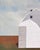 Contemporary On the Outskirts by Justin Wheatley | Acrylic on Canvas White Barn in Open Field For Sale - Image 3 of 11