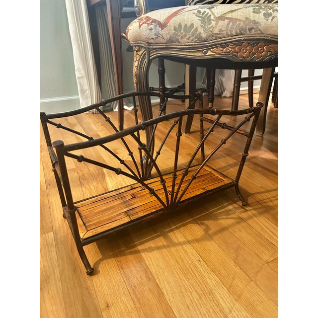 This faux tortoise bamboo magazine rack can function in so many ways. Chinoiserie, British Colonial and Hollywood Regency...