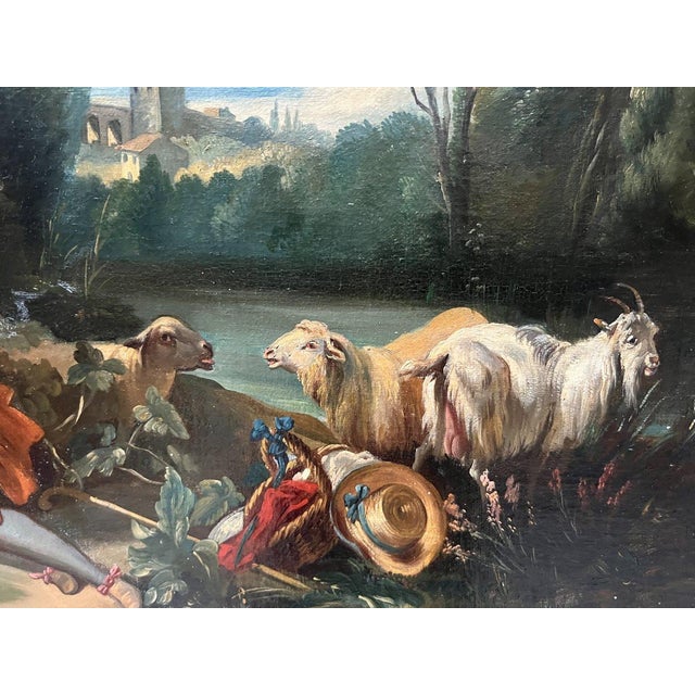 Pastoral Scene in a Landscape, 20th Century, Oil on Canvas, Framed For Sale - Image 10 of 11