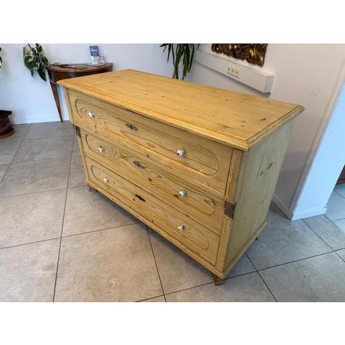 Biedermeier Chest of Drawers in Softwood For Sale - Image 14 of 15