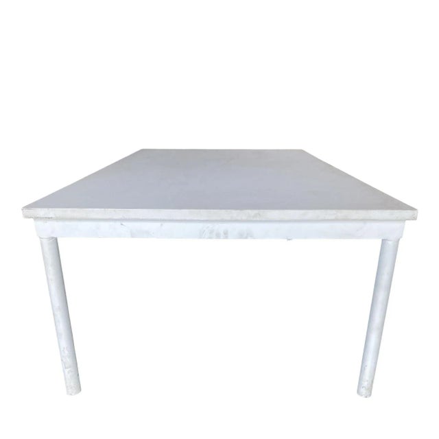 1970s 1970s Modernist White Steel Coffee Table For Sale - Image 5 of 7