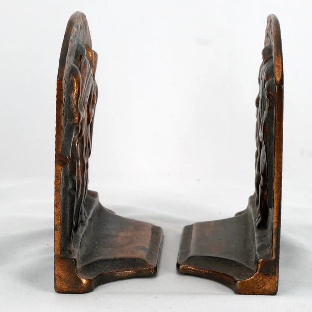 Metal Pair of Galley Slaves Iron Bookends Circa 1925 For Sale - Image 7 of 8