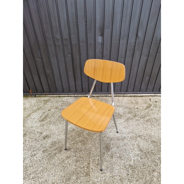 Brown Vintage Formica Chairs, 1970, Set of 5 For Sale - Image 8 of 12