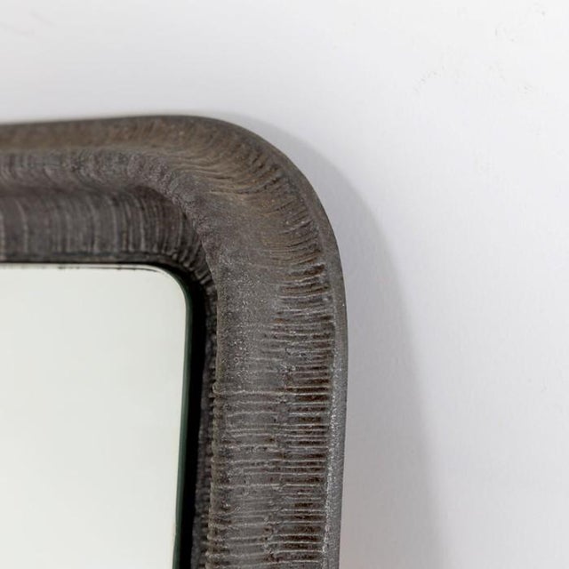 Lorenzo Burchiellaro 1970s Tall Sculptural Modernist Mirror by Burchiellaro For Sale - Image 4 of 9