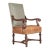 Late 20th Century Leather and Fabric Upholstered Library Chair For Sale