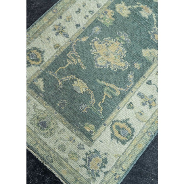 Black Turkish Oushak Rug 2'10" x 7'9" #19192 For Sale - Image 8 of 8