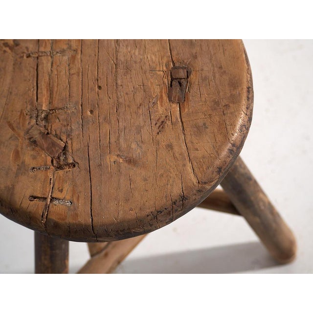 Antique Round Stool, 1900 For Sale - Image 4 of 8