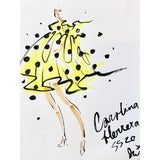 Image of Original Abstract Figurative Carolina Herrera Drawing by Jenny Walton. Ink and Marker on Paper. For Sale