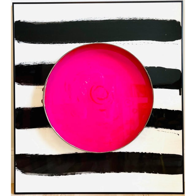 Pink Pop! Acrylic Painting on Board For Sale - Image 11 of 11