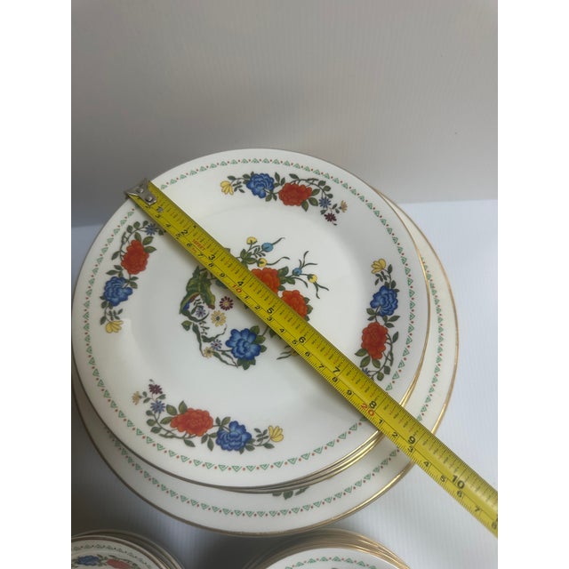 Vintage 1960 Aynsley and Sons England Hand Painted "Famille Rose" 56pc Dinner Set for 8 For Sale - Image 12 of 18