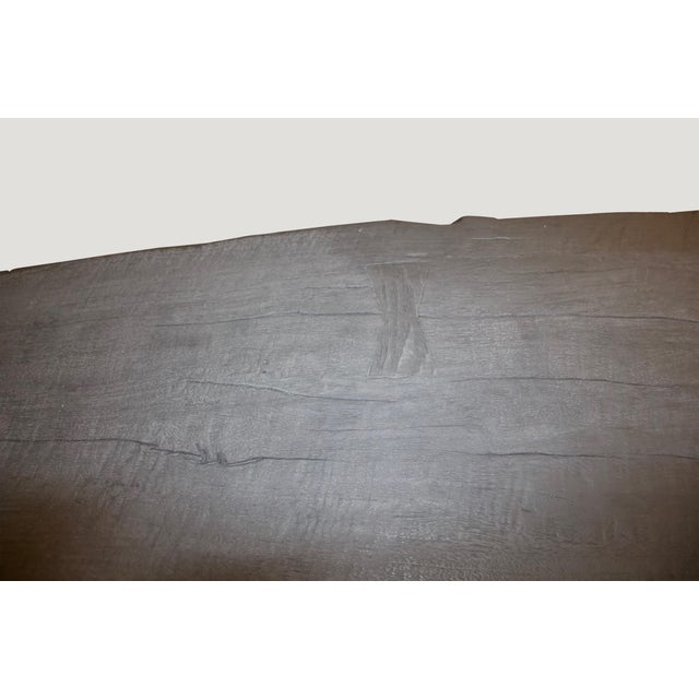 2010s Andrianna Shamaris Triple Burnt Teak Wood Console For Sale - Image 5 of 18