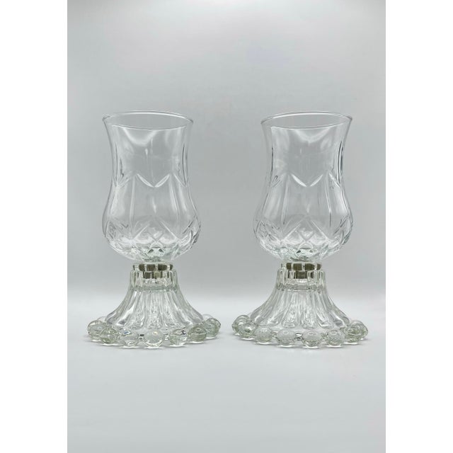 Vintage Pressed Glass Votive Candle Holder For Sale - Image 4 of 5