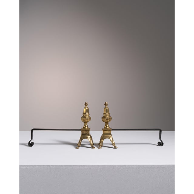19th Century 19th Century France Brass Fireplace Tool For Sale - Image 5 of 15