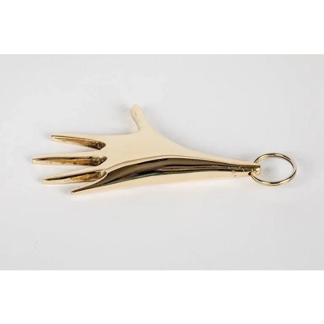 Brass Carl Auböck Model #5732 'Hand' Brass Keyring For Sale - Image 8 of 12