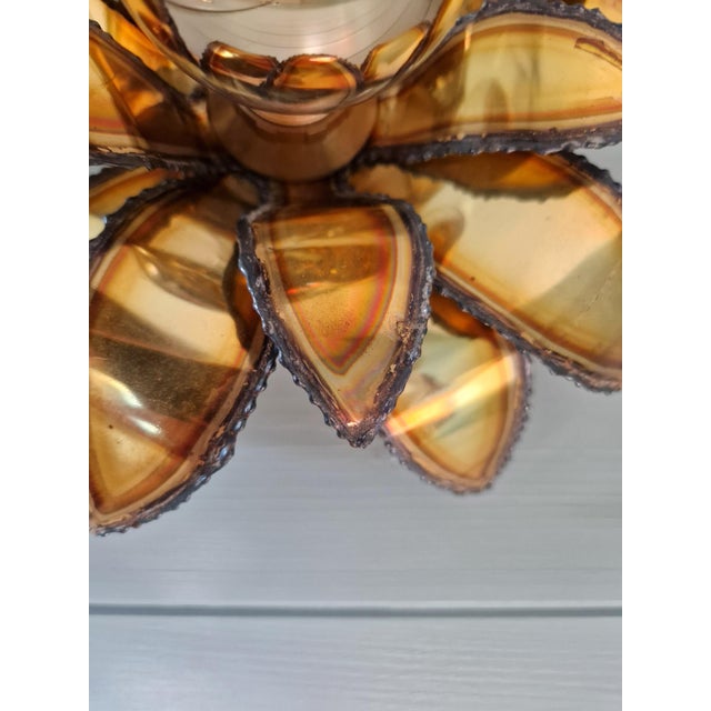 Floral Brass Wall Sconces from Maison Jansen, 1970s, Set of 2 For Sale - Image 9 of 17