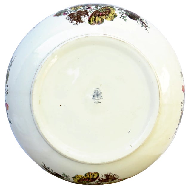 Late 19th Century 1890s Large English Staffordshire Ironstone Centerpiece Bowl For Sale - Image 5 of 7