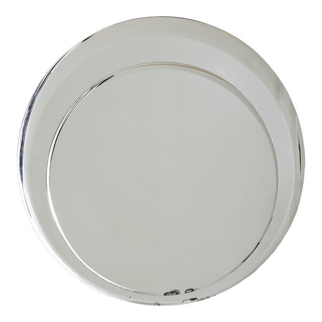 Italian Round Layered Wall Mirror Attributed to Cristal Arte, 1960s For Sale