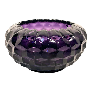 Mid Century American Fostoria Amethyst Glass Rose Bowl