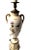 Mid-Century Modern Vintage Gilded Amphora Shape Porcelain Table Lamp Hand Painted For Sale - Image 3 of 8
