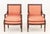 1940s Pair of Louis XVI Style Carved Mahogany Fauteuils, Ex-Estate of Gilbert C. Maurer For Sale - Image 4 of 6