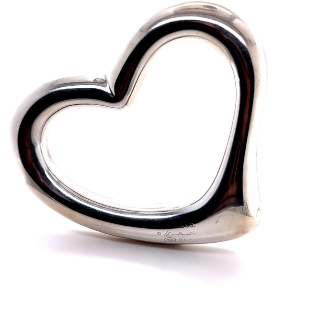 Tiffany & Co. Sterling Silver Elsa Peretti Open Heart Baby Rattle 45.06g For Sale - Image 6 of 7