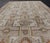 Taupe Geometric All-Over Design Gallery Turkish Oushak Rug in Soft Ivory and Taupe For Sale - Image 8 of 13