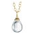 Syna Yellow GoldRock Crystal Drop Pendant with Diamonds For Sale