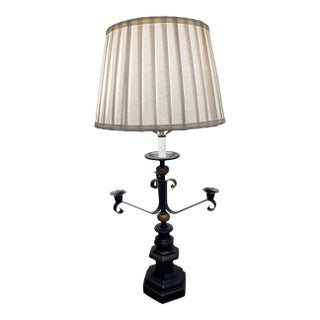 Mid 20th Century Neoclassical Revival Gas Style Candelabra Lamp For Sale