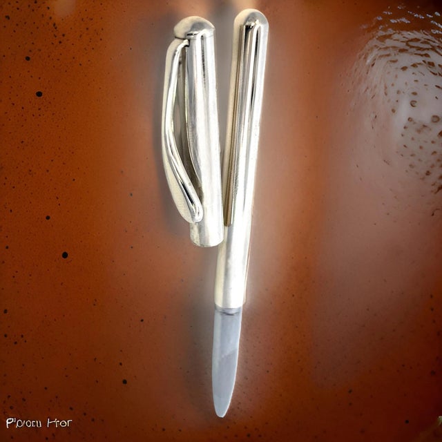 1990s Tiffany & Co Elsa Perreti Estate Ballpoint Pen 5" Silver For Sale - Image 10 of 12