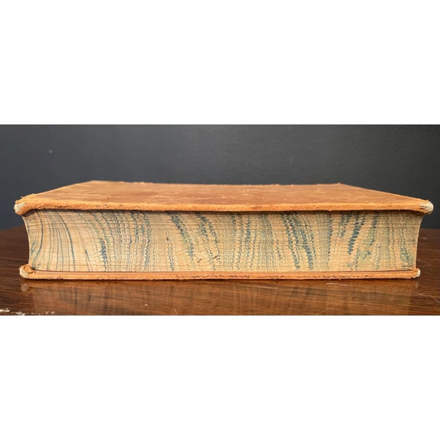 Brown Mid 19th Century Marbled Decorative Book For Sale - Image 8 of 8