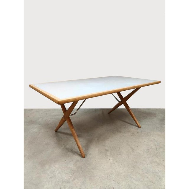 Vintage Sawhorse AT303 Dining Table by Hans J. Wegner for Andreas Tuck, 1960s For Sale - Image 8 of 9