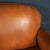 French 2-Seater Tan Sheepskin Leather Sofa For Sale - Image 11 of 16